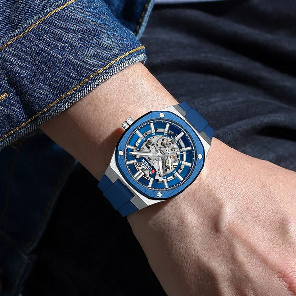 Curren 8485 Men’s Mechanical Skeleton Watch – Currenstate Australia